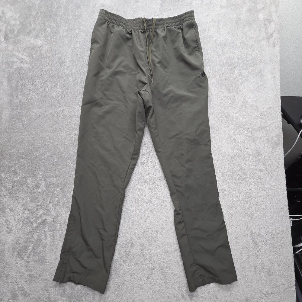 New Balance Pants Mens XL Green Track Tapered Slim Drawstring Zip Pockets